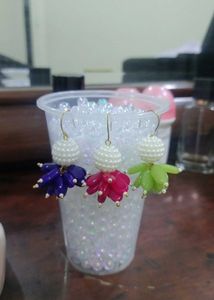 Elegant Drop Earrings- Purple
