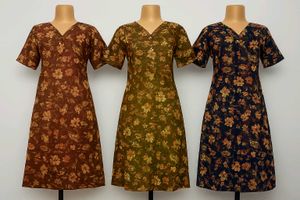 Combo 3 Vintage Floral Print Dress