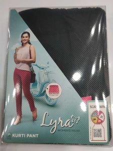 Lyra Black Kurti Pant Stretchable Upto Size 105cm