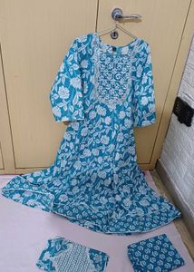Floral Print Anarkali Kurta