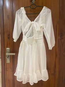 Elegant White Mini Dress