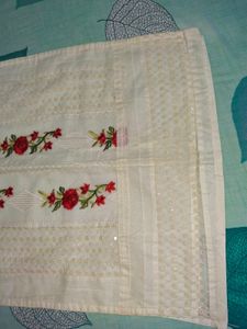 Elegant White Embroidered Kurti
