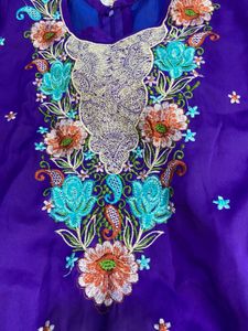 Purple Embroidered Kurta Set