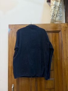 uniqlo Navy Fleece Zip-Up Jacket