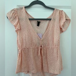 Wild Fable Pink floral Print Top