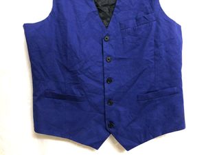 le chateau Navy Blue Waistcoat
