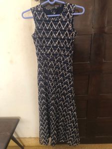 Printed Dark Blue Gown👗