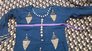 Elegant Teal Embroidered Kurta Set