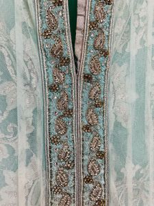Blue Embellished Anarkali Dress