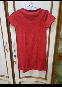 Red Dress with Bow Detail