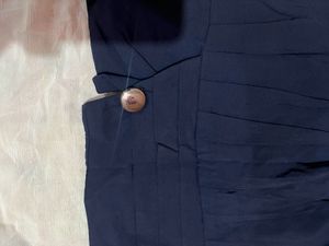 Navy Blue Flared Sleeve Top