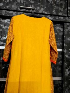 Yellow Embroidered Kurta