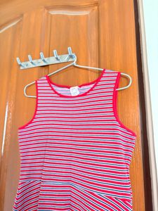 Striped Sleeveless Casual Dress
