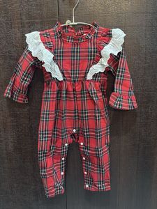 Plaid Baby Romper