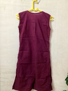 Maroon Floral Kurti