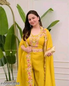 Elegant Yellow Kurta with Jacket