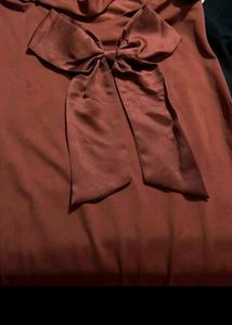 Savana Brown Bodycon With Back Bow