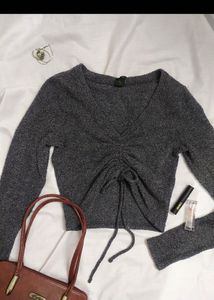 Ruched Fitted Crop Top