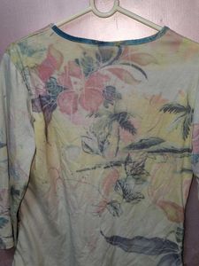 Diamond Floral Long Sleeve Top