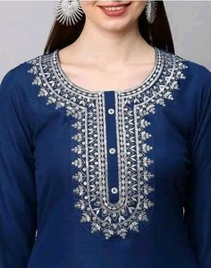 Elegant Navy Blue Kurti Set