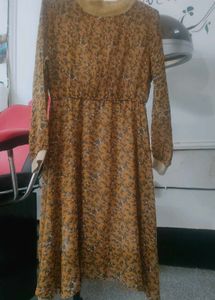Vintage Floral Print Midi Dress