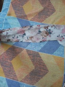 Floral Print Top &amp; Scarf Set