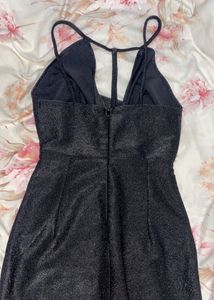 Shimmery Deep Neck Bodycon