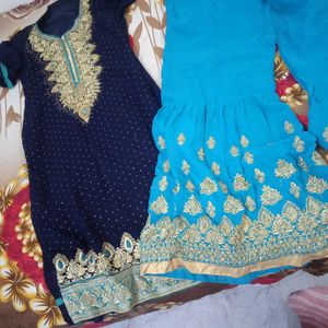 Elegant Embroidered Gharara