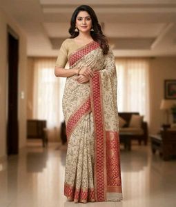 Elegant cream saree