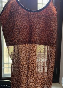 Animal Print Tank Top, transparent from below