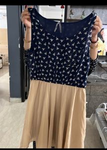 Blue And Beige Dress 🩵🩷