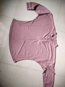Pink Waffle Knit Henley Top