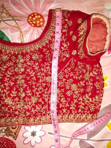 Women Red Non -padded Bridal Blouse