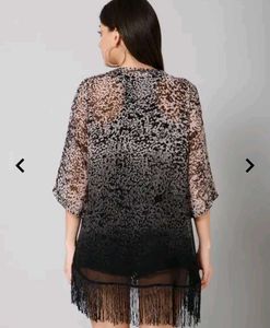 Chic Sheer Animal Print Shrug
