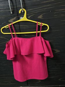 Magenta Crop Top