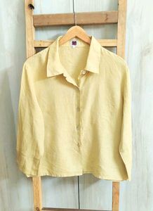 Yellow Linen Blend Blouse size-42-44