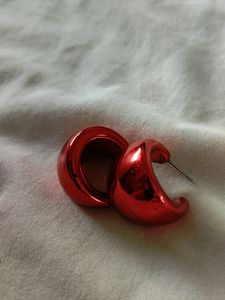 Red Acrylic Metallic Hoops