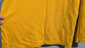 Yellow Colour Full Sleeves T-Shirt For Men