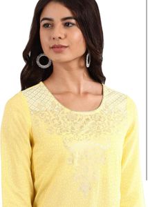 Yellow Embroidered Kurta Set