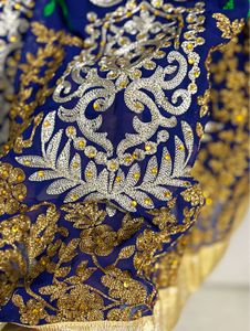 Royal Blue Embroidered Anarkali – Custom Stitched