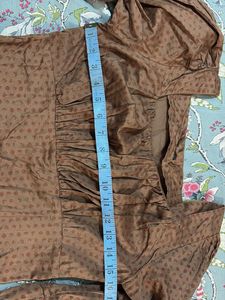 Brown Square Neck Top