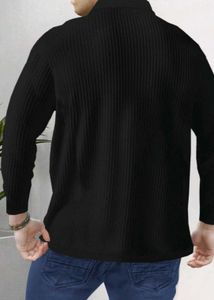 TRIPR MEN Solid  Polo Neck Cotton Blend  Black