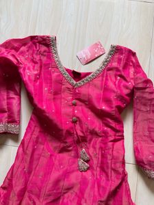 pink anarkali dress