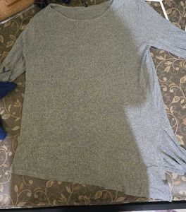 Gray Long Sleeve Top