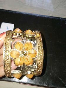 Golden Flower Bangles