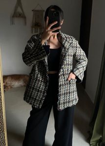 KEITH LONDON OPEN TWEED JACKET BLAZER