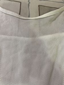 White Mesh Mini Dress