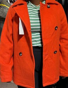 Sale Orange coat Size Free Only 1 Left 60 % off