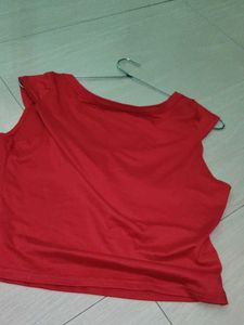 Red Sleeveless Top