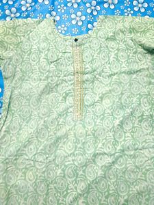 Elegant Green Printed Kurta
